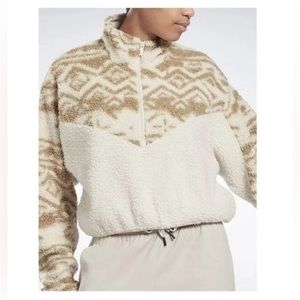 Core 10 by Reebok Quarter Zip Oversized Sherpa Jacket